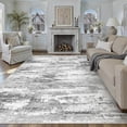 thumbnail image 1 of BERTHMEER 9'x12' Large Abstract Modern Area Rugs for Living Room Bedroom Dining Room Farmhouse Machine Washable Non-slip Rugs,Gray, 1 of 8