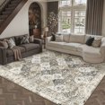 thumbnail image 1 of BERTHMEER 9'x12' Large Area Rugs for Living Room Bedroom Dining Room Farmhouse Vintage Distressed Oriental Rugs Washable non-slip, Brown Multi, 1 of 7
