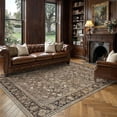 thumbnail image 1 of BERTHMEER 9'x12' Large Brown Area Rugs Vintage Oriental Traditional Rugs for Living Room Bedroom Dining Room Farmhouse Machine Washable Non-slip, 1 of 7