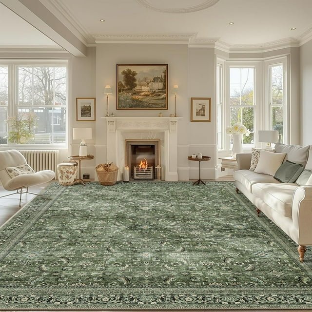 BERTHMEER 9’x12' Large Vintage Area Rugs Clearance for Living Room ...