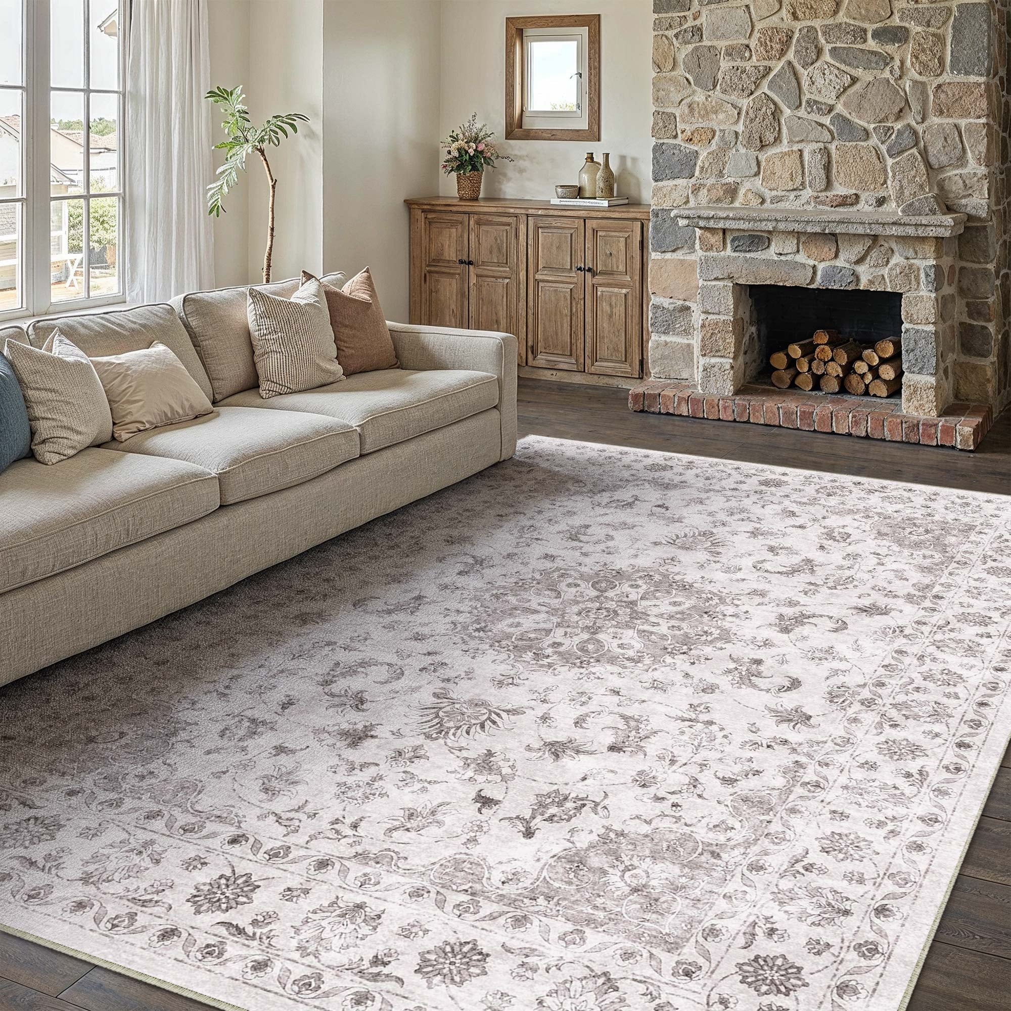 Large Antique Area Rug BERTHMEER 10'x12' Large Vintage Area Rugs Clearance for Living Room ...