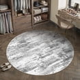 thumbnail image 1 of BERTHMEER Abstract Round Area Rugs 6'x6' Washable Rugs for Office Living Room Dining Room Non-slip, Gray, 1 of 6