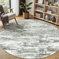 thumbnail image 1 of BERTHMEER Abstract Round Area Rugs 6'x6' Washable Rugs for Office Living Room Dining Room Non-slip, Gray, 1 of 6