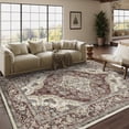 thumbnail image 1 of BERTHMEER Area Rugs 8’x10' Clearance for Living Room Vintage Red Large Rugs Bedroom Office Farmhouse Dining Room Oriental Carpets Non Slip Washable Traditional Distressed Rugs, 1 of 6