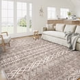 BERTHMEER Area Rugs 8'x10' for Living Room Bedroom, Brown Taupe Vintage