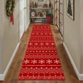 thumbnail image 1 of BERTHMEER Christmas Runner Rug Red 2'X8' for Kitchen Indoor Entryway Hallway Kitchen Laundry Low Pile Soft Washable Non-slip Rug,Red, 1 of 6
