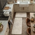 thumbnail image 1 of BERTHMEER Kitchen Rugs for Floor 2 Piece, 17.3"x30"+17.3"x47" Anti Fatigue Waterproof Beige Kitchen Mats, Non Slip Comfort Standing Mat Rug for Home, Sink, Laundry, Beige, 1 of 9