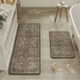thumbnail image 1 of BERTHMEER Kitchen Rugs for Floor 2 Piece, 17.3"x30"+17.3"x47" Anti Fatigue Waterproof Brown Kitchen Mats, Non Slip Comfort Standing Mat Rug for Home, Sink, Laundry, Brown, 1 of 9