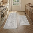 thumbnail image 1 of BERTHMEER Kitchen Rugs for Floor 2 Piece, 17.3"x30"+17.3"x47" Anti Fatigue Waterproof Black Kitchen Mats, Non Slip Comfort Standing Mat Rug for Home, Sink, Laundry, Black, 1 of 7