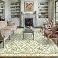 thumbnail image 1 of BERTHMEER Large 9'x12' Area Rugs for Living Room Bedroom Office Rugs Vintage Green Floral Carpets Machine Washable Farmhouse Dining Room Oriental Flower Non Slip Rugs, Multicolor, 1 of 7