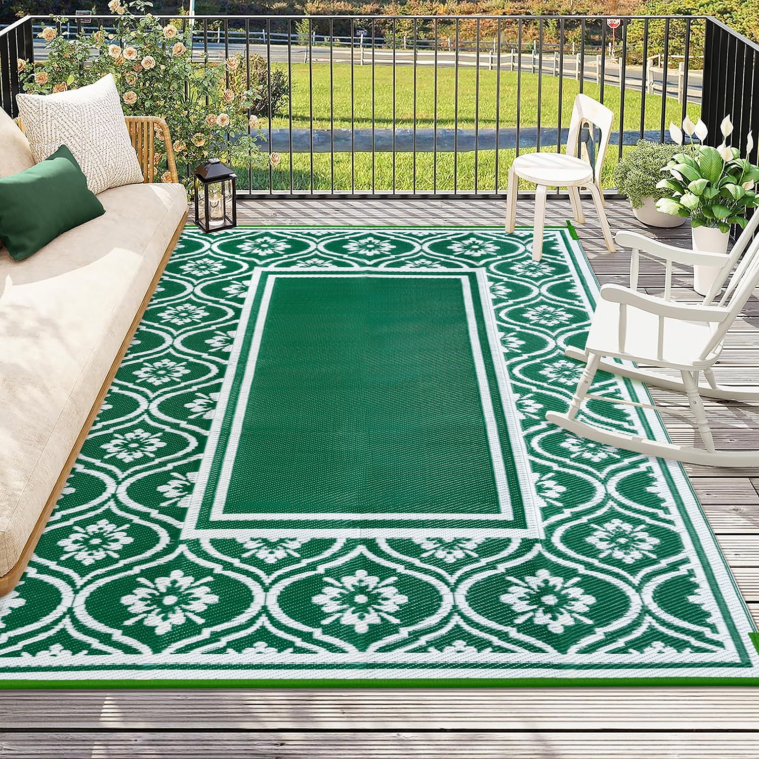 BERTHMEER Outdoor Patio Rugs 6'x9' Waterproof Rugs on Sale Clearance ...