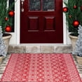 thumbnail image 1 of BERTHMEER Red&White 2x3 ft Christmas Area Rugs for Living Room,Non-Slip Entrance Hall Rugs,Kitchen Washable Rugs,Baroque Decorative Carpet, 1 of 4