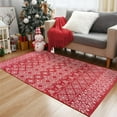 thumbnail image 1 of BERTHMEER Red&White 3x5 ft Christmas Area Rugs for Living Room,Non-Slip Entrance Hall Rugs,Kitchen Washable Rugs,Baroque Decorative Carpet, 1 of 6