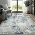 thumbnail image 1 of BERTHMEER Small 3'x5' Area Rugs for Bathroom Bedroom Entryway Kitchen Rugs Non Slip Washable Abstract Blue and Gray Modern Rugs Dorm Office Entrance Contemporary Carpets, 1 of 6
