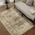 thumbnail image 1 of BERTHMEER Small Area Rugs 3'x5' for Bathroom Kitchen Bedroom Entryway Entrance Rugs Non Slip Washable Vintage Brown Carpets Oriental Dorm Home Office Traditional Distressed Throw Rugs, 1 of 7