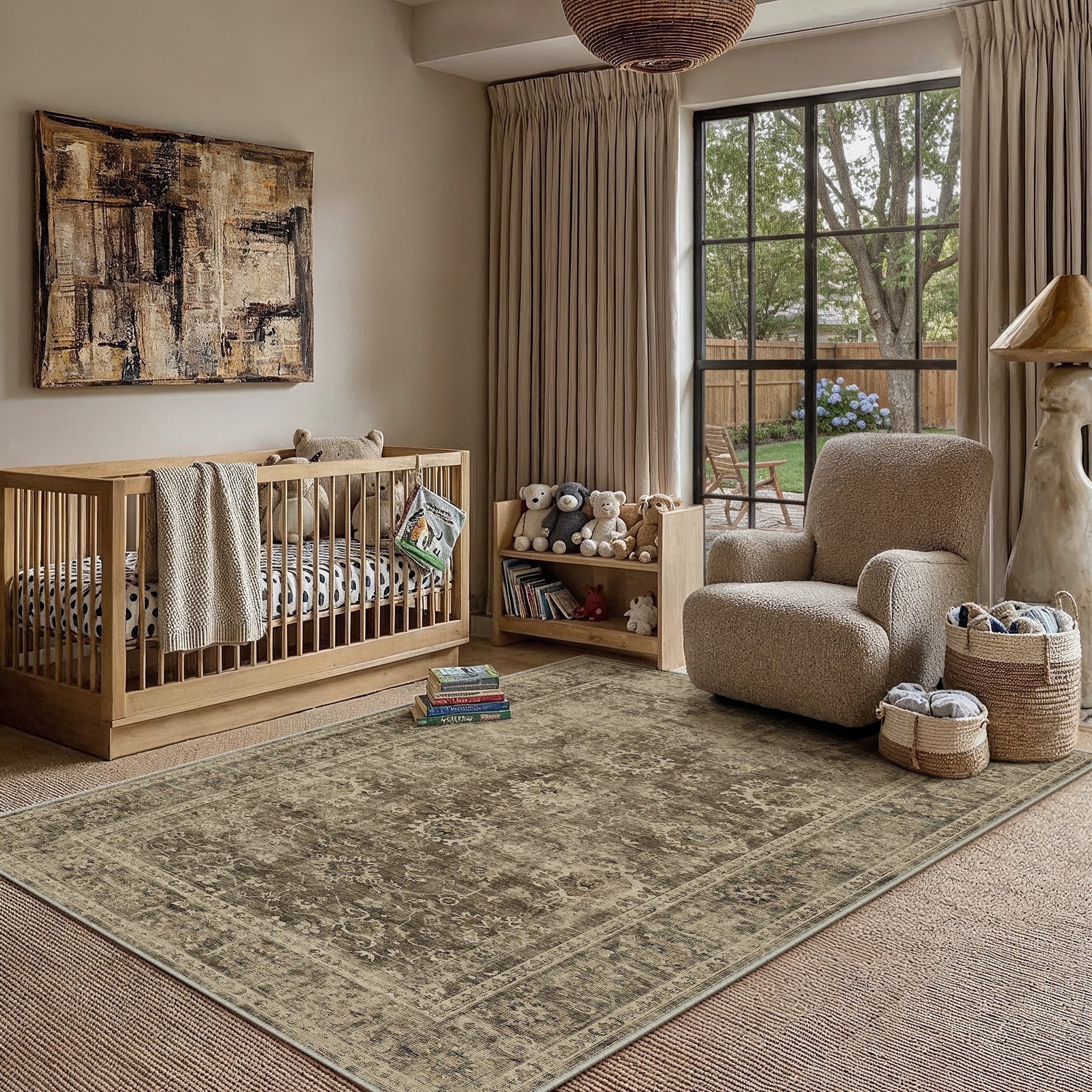berthmeer small area rugs 3'x5' for bathroom kitchen bedroom entryway rugs non slip washable vintage brown carpets oriental dorm office entrance traditional distressed throw rugs