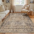 thumbnail image 1 of BERTHMEER Area Rugs 3'x5' for Bathroom Bedroom Kitchen Entryway Rugs Non Slip Washable Vintage Brown Carpets Oriental Dorm Office Entrance Traditional Distressed Throw Rugs, 1 of 7