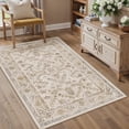 thumbnail image 1 of BERTHMEER Small Area Rugs 3'x5' for Bedroom Bathroom Entryway Kitchen Laundry Rugs Non Slip Washable Vintage Beige Carpets Oriental Dorm Office Entrance Traditional Distressed Throw Rugs, 1 of 6