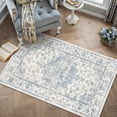 thumbnail image 1 of BERTHMEER Small Area Rugs 3'x5' for Bedroom Bathroom Entryway Kitchen Laundry Rugs Non Slip Washable Vintage Blue Carpets Oriental Dorm Office Entrance Traditional Distressed Throw Rugs, 1 of 6
