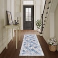 thumbnail image 1 of BERTHMEER Washable 2'x8' Runner Rugs for Kitchen Entryway Hallway Runner Laundry Room Oriental Distressed Vintage non-slip Rubber Back, Blue, 1 of 7