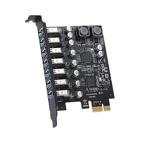 BESCOOS PCI-E Expansion Card USB3.2 GEN1 7 Port 5Gbps High Speed Data Transfer for Desktop Computer