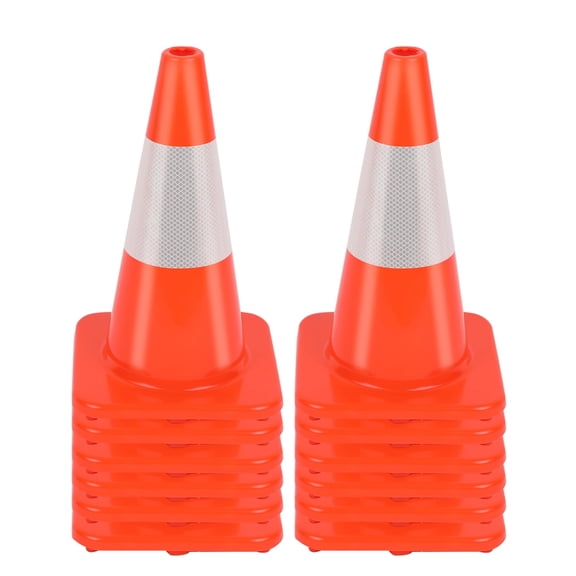 BESEA 12" inch PVC Mini Traffic Safety Cones,8 Pack Orange Sport Cone with Reflective Collars