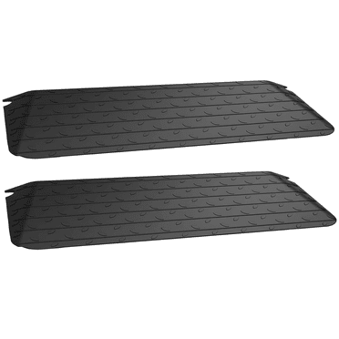 BESEA 2 Pack 1.5'' Threshold Ramp Heavy Duty Rubber Curb Ramp 2000 lbs Load Capacity Wheel Chair Ramp Anti-Slip Cuttable for Doorway Driveway Indoor Outdoor Use with 1 Channel Weighs 12lbs