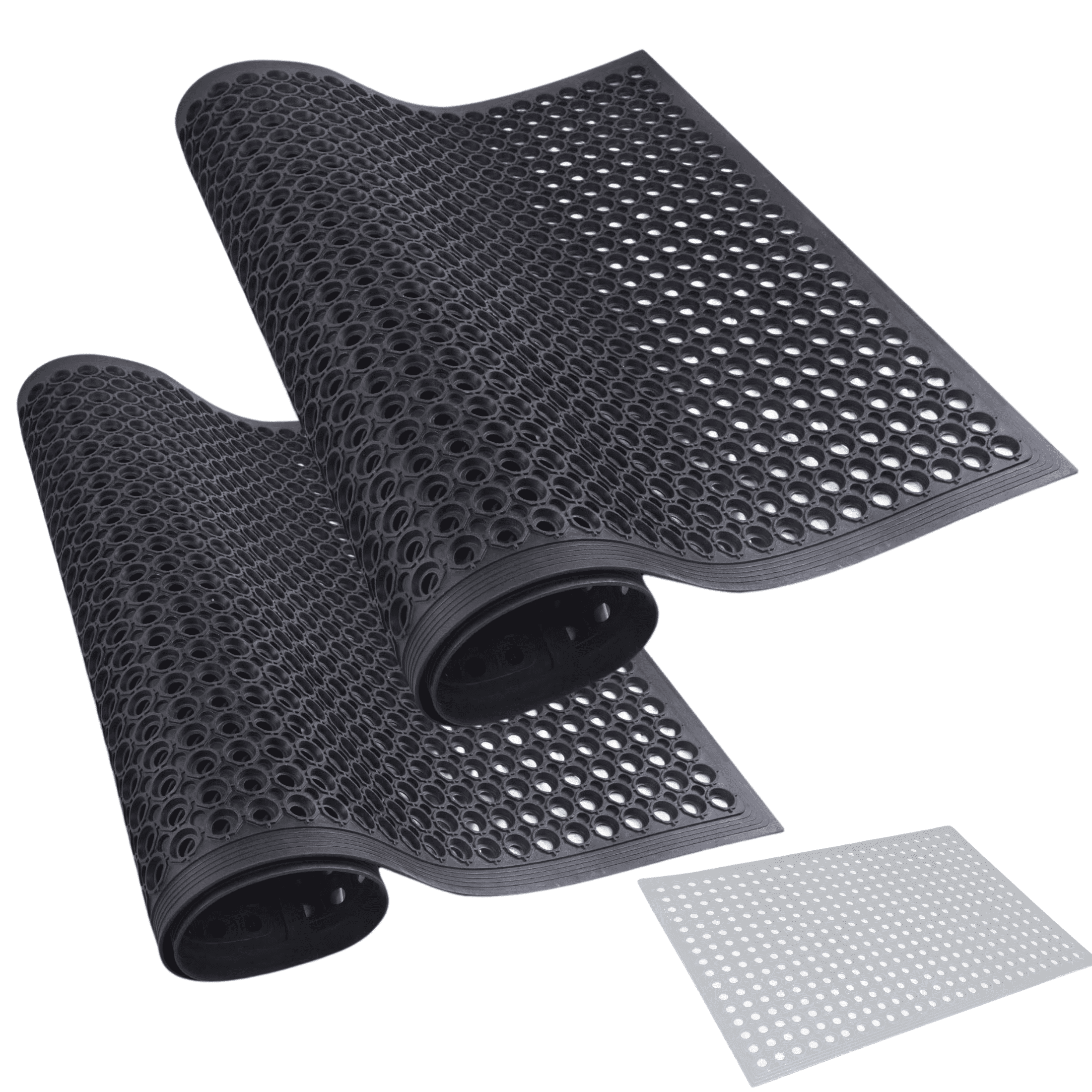 BESEA 2 Pack Outdoor Rubber Floor Mat, 36"x60" Heavy Duty Anti-Slip ...
