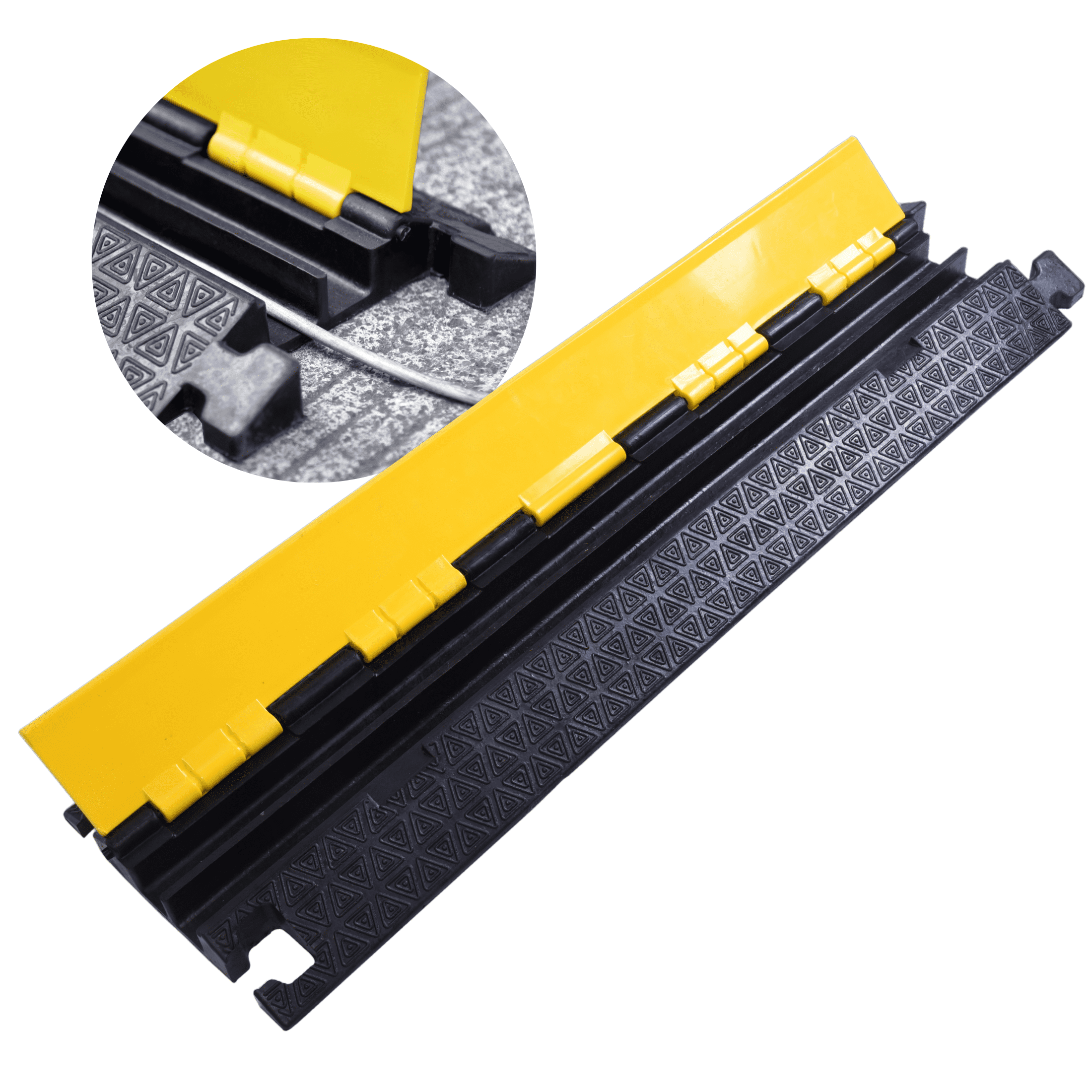 Cable Tidy Ramp BESEA 2-Channel Cable Protector Ramp, 2 Pack PVC Outdoor Wire Cord ...