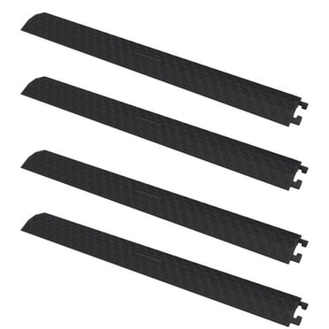 BESEA 4 Pack Rubber Drop Over Cable Cover, 40 inch Cord Hose Protector Ramp for Home Office Outdoor