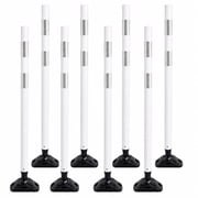 BESEA 48 INCH Traffic Delineator Posts 8-Pack , Heavy Duty PVC Delineator Posts Cones with Reflective