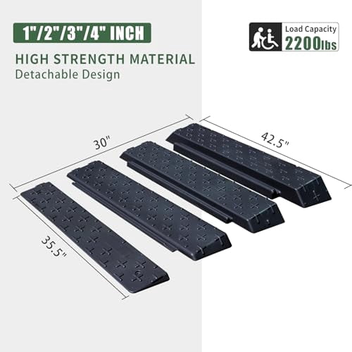 BESEA 4inch/3inch/2inch/1inch Rise assmble Threshold Ramp 4