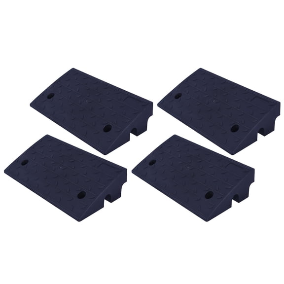 BESEA PVC Curb Ramp, 4 Inch Rise Heavy Duty Driveway Car Ramps for Car Motorcycle Wheelchair-4 Pack