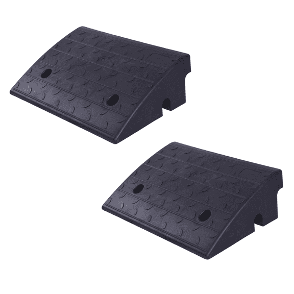 BESEA Rubber Curb Ramp for Driveway, 5 Inch Rise Height Threshold Ramps, 10000 lbs Load Capacity