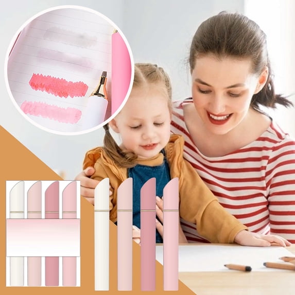 BESEW7 Assorted Colors Highlighter Bulk Set 4PCS Bible Pens Soft Chisel Tip Pastel Highlighters No Bleed Fast Dry Ink for Journaling Color Coding