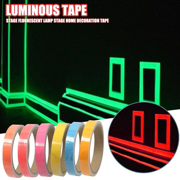 BESEW7 Caution Glow Tape for Home Furniture Baseboard Luminous Floor Marking Strip Self Adhesive Night Warning Decal 1cm X 3m Gold