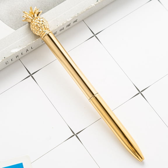 BESEW7 Gel Pens for Women Rose Gold Pineapple Pen Ballpoint 1.0mm Colorful Pens Bulk Cute Desk Accessories for Office Wedding Gift