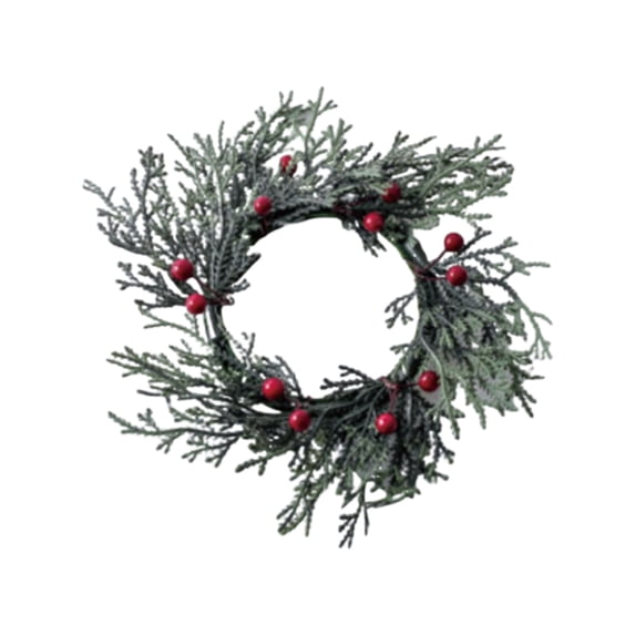 BESEW7 Halloween Garland, Fall Garland with Needles and Berries for Modern Farmhouse Decor, Candle Holder Ring for Halloween Party Home Table Centerpiece