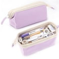 thumbnail image 1 of BESEW7 Large Capacity Pencil Case Portable Pen Holder Pencil Pouch Wide Open Marker Case Pouch for Cosmetic Bag Travel Pencil Pouch Purple, 1 of 8
