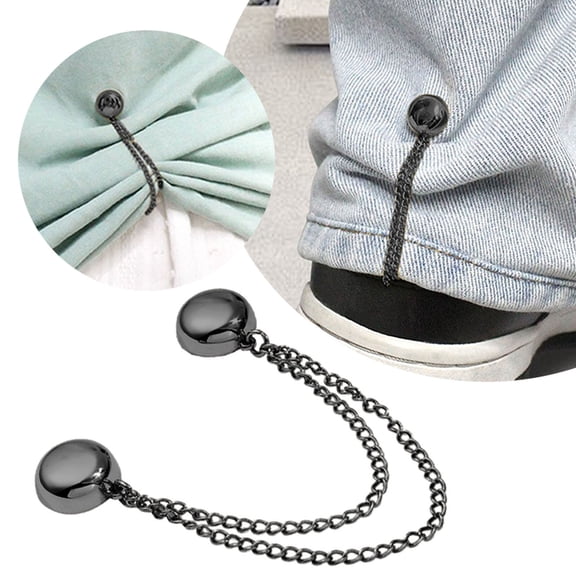 BESEW7 Magnetic Suction Button for Pants Waist Tightener Cinch Clip for Loose Jeans No Sew Hem Stickers Adjustable Snap Button Kit