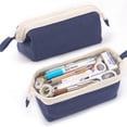 thumbnail image 1 of BESEW7 Portable Pencil Pouch Wide Open Pen Holder Pencil Case with Handle Marker Case Pouch for Desk Accessories Large Capacity Navy, 1 of 8