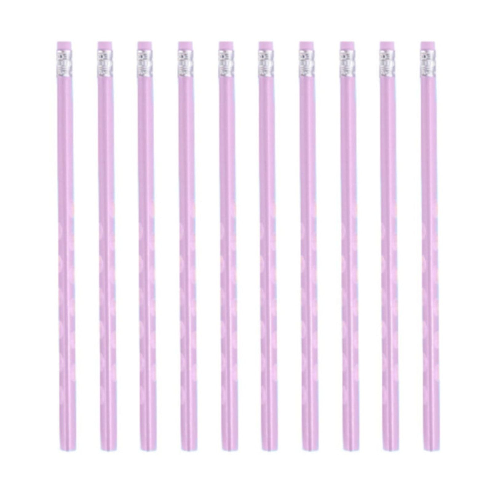 BESEW7 Pre Sharpened Wood Pencils Bulk 10pc with Erasers No.2 Pencils ...