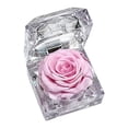 thumbnail image 1 of BESEW7 Preserved Rose Jewelry Box, Acrylic Flower Jewelry Storage for Women, Forever Flowers Necklace Holder Travel Organizer Mother's Day Gift Pink, 1 of 6