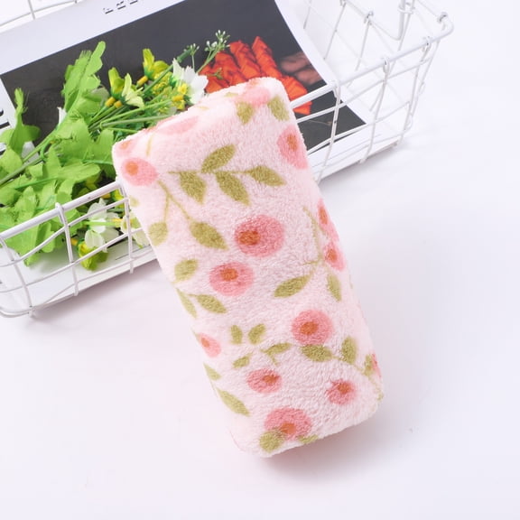 BESEW7 Printed Terry Face Towel for Bathroom Hand Towels Soft Absorbent Quick Dry Bath Towels Large Beach Towel Set 35x75cm Pink