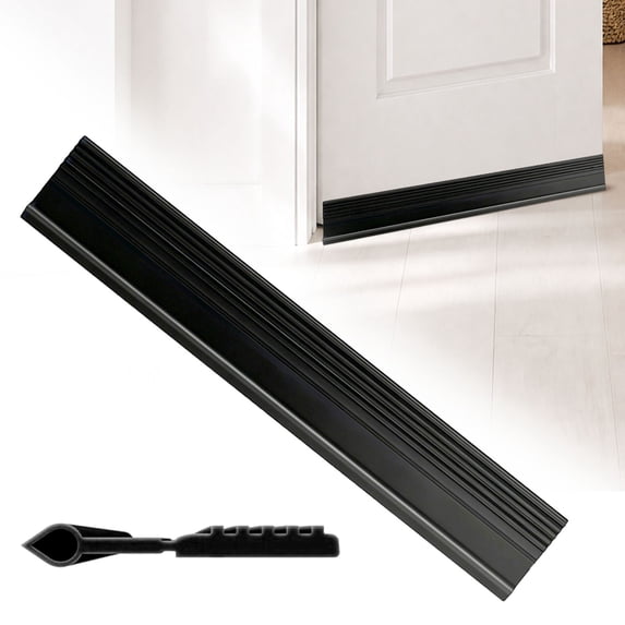 BESEW7 Self-Adhesive Door Bottom Seal Strip 1M Weatherproof Soundproof Insect-proof Door Stoppers for Bedroom Bathroom Kitchen Dark Gray L