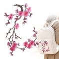 thumbnail image 1 of BESEW7 Sew On Embroidered Cherry Blossom Patches Iron On for Jacket Backpack Jeans Tote Bag Dress Applique Flower Decorative Patch, 1 of 9