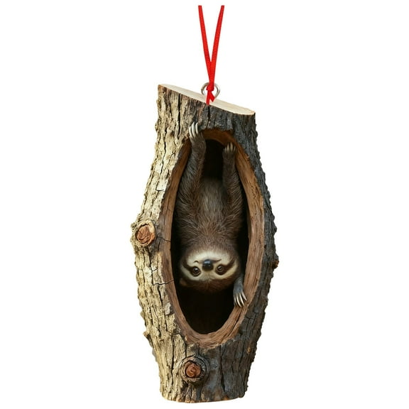 BESEW7 Sloth Jungle Safari Christmas Tree Hanging Flat 2d Acrylic Ornament for Party Animal Decor Favor Box Window