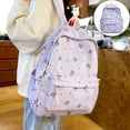 thumbnail image 1 of BESEW7 Small Backpack Lightweight Daypack Bow Backpack Purse for Travel Aesthetic Bowknot Backpack Casual Nylon Mini Purse with Pockets, 1 of 9