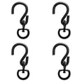 thumbnail image 1 of BESEW7 Swivel Ceiling Hooks for Hanging Plants Outdoor, Heavy Duty Plant Hangers for Hanging Baskets, Bird Feeders, Wind Chimes and Patio Decor Black 4PC, 1 of 8