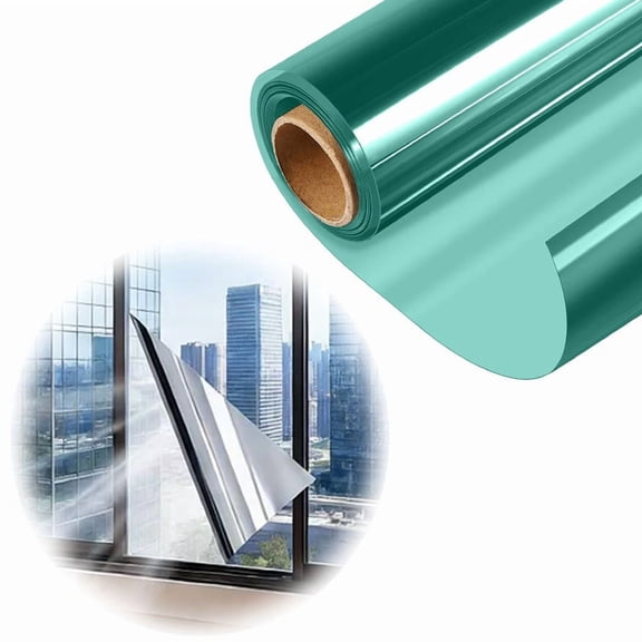 BESEW7 Window Film Privacy One Way Home Window Tint Daytime See out Not in Heat Insulation Explosion Proof Green 30cm X 5m